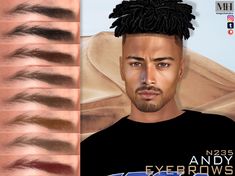 an image of a man's eyes and eyebrows