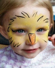 Kids Face Painting Easy, Easter Face Paint, Halloween Makeup Diy, Chicken Painting