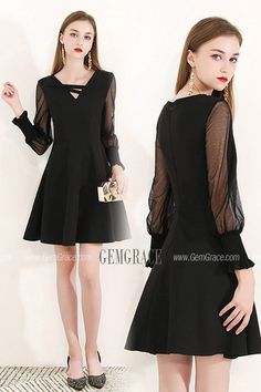 Little Black Bubble Long Sleeve Party Dress Semi Formal Ref#HTX97029 at GemGrace. #HomecomingDresses Shop now to get $10 off. Pro custom-made service for wedding dress, formal dress. View Homecoming Dresses,Wedding Guest Dresses,Short Homecoming Dresses,Black Homecoming Dresses,Long Sleeve Homecoming Dresses,Modest Homecoming Dresses,Semi Formal Dresses for more ideas. Click to shop now! #BuyableHomecomingDresses Black V-neck Mini Dress For Semi-formal Occasions, Semi-formal V-neck Winter Dress, V-neck Semi-formal Winter Dress, Semi-formal Winter V-neck Dress, Black Long Sleeve Mini Dress For Formal Occasions, Black Mini Dress For Semi-formal Spring Occasion, Fitted Black Mini Dress For Semi-formal Occasions, Black Semi-formal Dress For Winter, Black Semi-formal Winter Dress