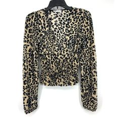 Zara Top Womens Size Small Leopard Print V Neck Long Sleeve Plisse Pleated Faux Wrap Tie Waist. New Without Tags. Chest: 15" Length: 20" Measurements Are Taken Flat, Across Chest (Armpit To Armpit), And Top Shoulder To Bottom Hem. Beige Top For Night Out In Fall, Leopard Print Long Sleeve Tops For Day Out, Long Sleeve Leopard Print Top For Day Out, Chic Leopard Print Winter Tops, Zara Brown Top For Day Out, Trendy Zara Leopard Print Tops, Zara Brown Tops For Night Out, Zara Brown Top For Night Out, Zara Top