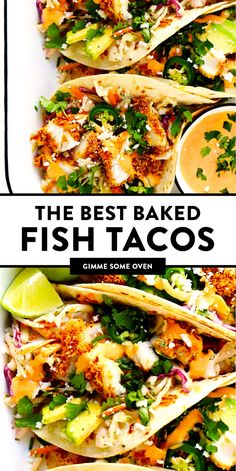 the best baked fish tacos with limes and cilantro