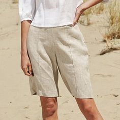 Linen Bermuda Shorts GEMMA Linen Shorts for Woman High Waist | Etsy Linen Bermuda Shorts, High Waist Shorts, Linen Shorts, Drawstring Shorts, Linen Clothes, The Coast, Shorts With Pockets, High Waisted Shorts, Etsy Australia