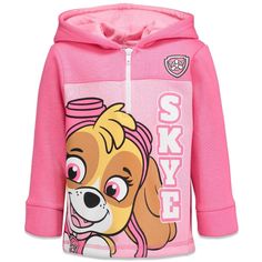 Get ready for a fun adventure in this adorable Paw Patrol Skye Hoodie! Join the aviation pilot pup as she goes on missions with Chase, Marshall, Rubble, Everest, Zuma and Rocky in her helicopter. Always ready to help a friend, Skye needs your little helper’s assistance to complete her rescue and bring a smile to the faces of those around her. Your child will love to wear this cute, comfy and stylish long sleeve graphic hooded sweatshirt featuring their favorite Cockapoo rescue pup. Winter Essentials Clothes, Paw Patrol Skye, Paw Patrol Nickelodeon, Half Zip Hoodie, Girls Fleece, Toddler Hoodie, Cute Comfy, Half Zip Pullover, Clothing Essentials