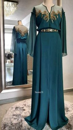 Caftan Simple, Dress Applique, Moroccan Clothing, Special Occasion Gowns, Hijab Fashionista, Moroccan Fashion, Beautiful Maxi Dresses, Moroccan Caftan