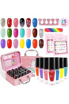 Kids Nail Polish, Water Based Nail Polish, Quick Dry Nail Polish, Cute Nail Polish, Girls Gift Guide, Dry Nails Quick, Nail Polish Kit, Dry Nail Polish