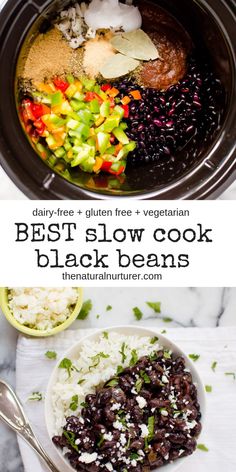 the best slow cooker black beans recipe is made with only three ingredients in one pot