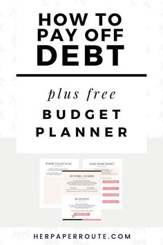 Paying Off Debt Tips To Motivate You + Free Budget Workbook Free Budget Planner, Finance Budgeting, Using A Planner, Business Tricks, Successful Lifestyle, Entrepreneurship Tips, Saving Plan, Debt Free Living