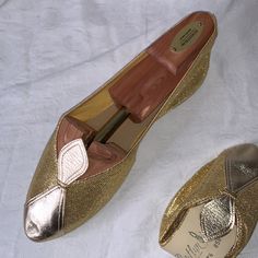 Rare Find. New In Original Packaging Bertlyn New York House Shoes From The 60’s. Never Worn And In Great Vintage Shape. They’re Metallic Gold And The Stretchy Material Is Glittery. They Are Absolutely Gorgeous! Own A Piece Of History. Med-Large 7-7.5 Wedding Gala Fancy Glamorous Style Old Hollywood Glam New York House, House Shoes Slippers, Old Hollywood Glam, Glamorous Style, Hollywood Glam, Shoes Slippers, House Shoes, Vintage Shoes, Old Hollywood