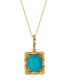 LeVian 14K Yellow Gold Turquoise White Sapphire Beautiful Fancy Pendant Necklace Fancy Pendant, Turquoise Pendant Necklace, Turquoise Pendant, Fine Jewellery Necklace, White Sapphire, Blue Turquoise, Birthstone Jewelry, Jewelry Necklace Pendant, Jewelry Watches