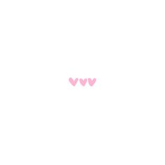 two pink hearts on a white background with the word love spelled in it's center