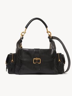 Chloé Large Camera Bag In Soft Leather | Chloé US Chloe Shoulder Bag, Sneaker Jewelry, Buffalo Leather, Black Shoulder Bag, Basket Bag, Chloe Bag, Fall 2024, Small Leather Goods, White Bag