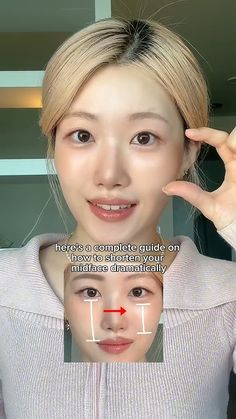 How to shorten midface dramatically like kidols (complete guide) #shorts Shorten Face With Makeup, Shorten Midface Makeup, Makeup To Shorten Face, Shorten Midface, Face Yoga Facial Exercises, Face Exercises, Face Makeup Tips, Yoga Facial, Model Makeup