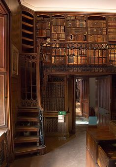 an old library filled with lots of books