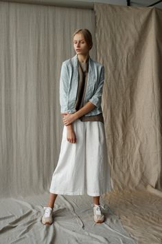 "Short linen blazer kimono or short linen sweater. Kimono collar, set in sleeves and a belt option will make you feel like in a real kimono: convenient and cozy, but still elegant and special. Go to our colour list to choose colour you like. Double washed for extra softness and for shrinkage prevention. ABOUT US LINEN ID was born from desire to embrace things that actually matter. We aim to create sustainable garments that offer uncompromised design, are versatile and stay with You as time passe White Linen Outerwear, Summer Relaxed Fit Cropped Outerwear, Summer Cropped Relaxed Outerwear, Summer Cropped Relaxed Fit Outerwear, Casual Linen Spring Cardigan, White 3/4 Sleeve Summer Outerwear, Casual Linen Cardigan For Spring, White Summer Outerwear With 3/4 Sleeve, Spring Long Sleeve Flax Outerwear