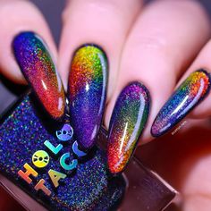 Cartoon Rainbow Gradient 🌈✨️ Okay, I'm obsessed with these 🤩 They remind me of rainbow snow cones 🤤 Fun fact: I really like snow cones in… | Instagram Rainbow Nails Design, Cartoon Rainbow, Holo Taco, Nails Design Ideas, Nail Art Disney, Rainbow Gradient, Foodie Friends, Great Nails, Snow Cones