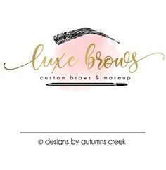 the logo for luxury brows and make up company, luxe brengs