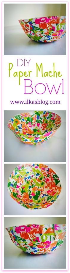 this paper mache bowl is so easy to make