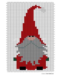 a cross stitch pattern with a santa clause on it