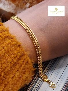 Add a hint of luxury to your ensemble with this  minimalist chain bracelet . Crafted in 18k Gold.  *Gold Weight: Approximately 4.22grams *Width: Approximately 5.1-5.2mm *LENGTH: Approximately 7 1/2 Inches and/or 7 1/4 Inches Metal is madr of 18K Gold. NOT gold filled. NOT gold plated. NOT gold vermeil. Hallmarked.  💥PLS FOLLOW US AND CHECK OUR OTHER LISTINGS. WE HAVE NEW STOCKS LISTED DAILY/WEEKLY.  📬S H I P P I N G WE SHIP WITHIN 24 HOURS. Free shipping in the US and International orders. Elegant Adjustable Gold Bracelet With Curb Chain, Minimalist Gold Chain Bracelet For Everyday Luxury, Minimalist Gold Plated Curb Chain Bracelets, Minimalist Gold-plated Curb Chain Bracelets, Luxury Delicate Chain Bracelet Gift, Minimalist Gold Plated Curb Chain Bracelet, Minimalist Gold-plated Curb Chain Bracelet, Gold Minimalist Jubilee Chain Bracelet, Gold Infinity Bracelet With Adjustable Chain