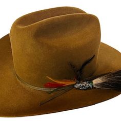 Absolutely Awesome And Highly Collectible Vintage Stetson Cowboy Hat With Silver Pin On Front And Feather On The Side, Size 6 And 7/8. See All Pictures For Amazing Condition, Size, And Details. Please Check Out My Store For The Most Collectible And Highly Sought After Items You Will See In One Place. Thanks For Looking And God Bless You And Yours. Stetson Cowboy Hats, Silver Pin, God Bless You, Cowboy Hat, Tan Color, God Bless, Cowboy Hats, Accessories Hats, Cowboy