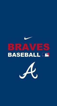 the braves baseball logo on a blue background