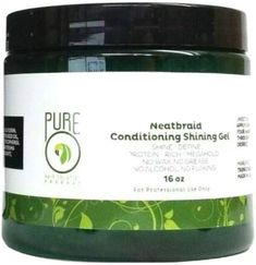 Amazon.com : Pure O Natural Neatbraid Beauty Professional Conditioning Shining Gel 16 oz : Beauty & Personal Care Best Braiding Gel, Braided Waves, Lux Hair, Ebony Hair, Beauty Professional, Rosemary Mint, Hair Solutions, Styling Gel, Hair Gel