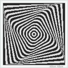 an image of a black and white square with a spiral design in the middle, as if