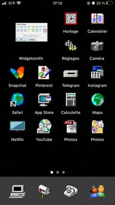 an image of a cell phone screen with various icons