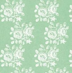 a green and white wallpaper with flowers on the back ground, in an old fashion style