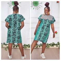 African Print Dress, Green Evening Summer Shift Casual Dress, Ankara Dress, Women's Dresses This beautifully crafted classy, easy-to-wear ankara dress is made with 100% cotton African wax print floral fabric. it is suitable for both formal and informal occasions. Features: - 100% Handmade - Fitted with zipper at the back - Short sleeve - Pocket at both sides - Knee-length - Length of the dress on the model is 38inches Buyers can request customization if the measurement is different from the stan Casual Green Dress, Ankara Shift Dress, Dress Ankara, Ankara Gowns, Stylish Work Attire, Ankara Dress, African Print Dress, African Print Fashion Dresses, African Print Fashion