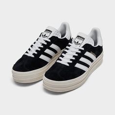 Women's adidas Originals Gazelle Bold Casual Shoes | Finish Line Adidas Gazelle Platform, Gazelle Platform, Adidas Platform Sneakers, Stripes Branding, Gazelle Bold, Bold Shoes, Running Sandals, Adidas Originals Gazelle, Adidas Originals Women