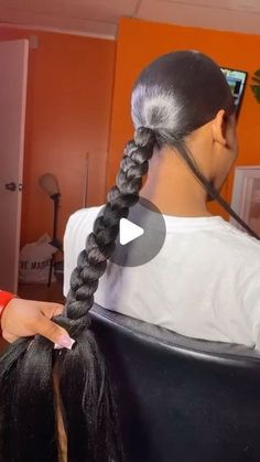 Ponytail Braided Hairstyles Black, Slick Low Braided Ponytail, One Goddess Braid Ponytail, Braided Ponytail With Braiding Hair, Knotless Braided Ponytail, Sleek Braided Ponytail Weave, 3d Ponytail Braid, Quick Kanekalon Hairstyles, Braided Ponytail Slick Back