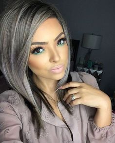 Brazilian Straight Hair Weave, Gray Hair Color, Straight Weave Hairstyles, Brazilian Straight Hair, Remy Human Hair Extensions, Ombre Hair Color, Grey Hair Color, Yves Rocher, Hair Stuff