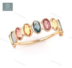 Rainbow Sapphire Ring, Half Eternity Band Ring, 14K 18K Gold Ring, 925 Silver Ring, Natural Multi Sapphire Ring, Art Deco Ring, Womens Gift  Item Description  Metal : 925 sterling silver  Style : Art Deco Main Stone  : Sapphire (Lab Created) Stone Shape : Oval Color : Multi Color Stone Size : 6 X 4 mm Stone Weight : 3.50 Ct  Silver Weight : 3.50 gm ( approx. ) This Ring Is Available In All Sizes Perfect for Wedding, Engagement, Cocktail, Party, Anniversary, Birthday, Christmas, Valentine's Day, 14k Gold Ruby Ring, Ruby Bands, Sapphire Wedding Rings, Rainbow Sapphires, Ruby Diamond Rings, Sapphire Band, Multi Sapphire, Big Rings, Half Eternity Band