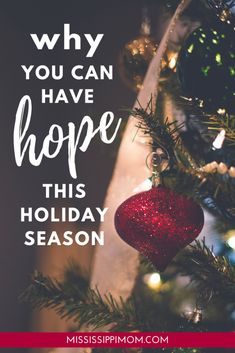 a christmas tree with the words why you can have hope this holiday season