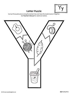 the letter y is made up of pictures and letters that spell it's very difficult to