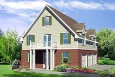 this is an artist's rendering of a two story house