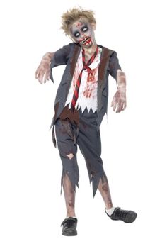 a man dressed up in a zombie costume