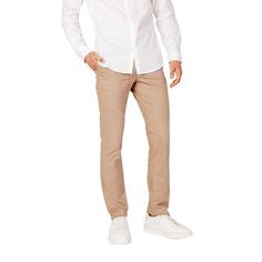 Brand: Armani Exchange. Gender: Men. Type: Trousers. Color: Beige. Beige Slim Fit Straight Leg Chinos, Classic Slim Cotton Bottoms, Classic Slim Cotton Pants, Fitted Beige Chinos For Business Casual, Burgundy Chinos, Button Fly Pants, Khaki Chino Pants, Olive Green Pants, Linen Men