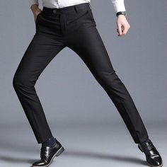 Make Men's Slim-Fit Dress Pants a staple for your professional lifestyle It is important that you dress right for all occasions. That's why these slim fit dress pants are designed to capture the style and elegance suitable for any event. Very suited for the office and easily transitions to your evening social get-togethers. Free Shipping Available! The Men's Slim-Fit Dress Pants features:- A full-length dress pants that is casual in its feel and fit with its flat front design and straight foot s