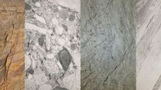 four different types of marble are shown here