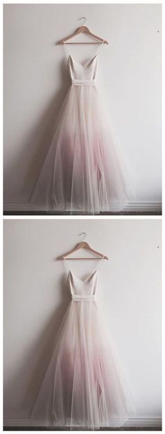 Simplicity #promdresseselegant Simple Formal Dresses, Prom Dress Simple, Sukienki Maksi, Ombre Prom Dresses, A Line Prom Dress, Spaghetti Strap Prom Dress, Ombre Dress