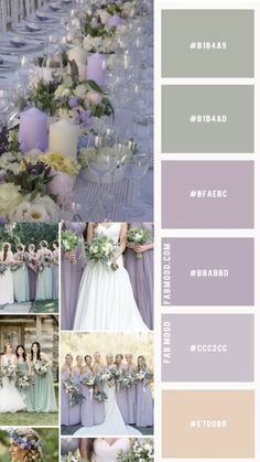 the color scheme for this wedding is lavender