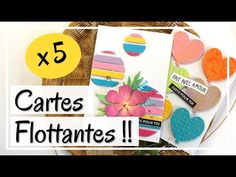 some cards that have hearts on them and the words cartes flotantes