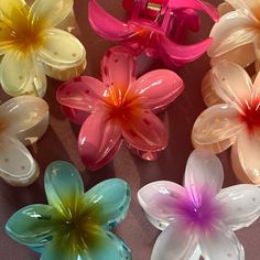 Flower Claw Clip Aesthetic, Summer Aethstetic, Flower Hair Claw, Summer Hours, Fall Flower, Hair Claw Clips, Flower Hair Clip, Mia 3, Tropical Flower