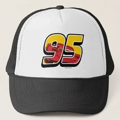 Cars 3 | Lightning McQueen Go 95 Trucker Hat Baseball Trucker Hat, Cars Movie, Red Car