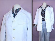 Classic White Leisure Jacket 1960s 1970s by Palm Beach for Lytton's Union Label sz 42-43 White Jacket, Classic White, Palm Beach