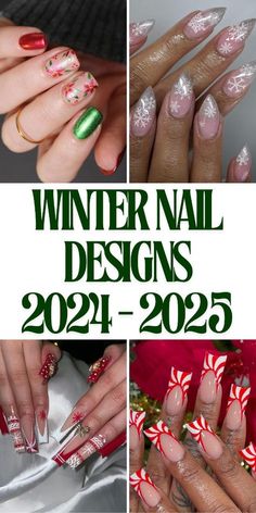 Winter Oval Nail Designs, Oval Winter Nails Designs, Sweater Gel Nails, December Nails 2024, Nails December 2024, December 2024 Nails, Squoval Winter Nails, December Nails Almond, Winter Nails 2024