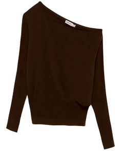 SIMKHAI Chocolate Off The Shoulder Lavina Sweater Off the shoulder neckline Long sleeves Relaxed fit 62% wool, 20% Tencel, 18% polyester Thrift Manifest, Sweater Off The Shoulder, Avon Skin So Soft, Gold Sweater, Fall 24, Off Shoulder Sweater, Skin So Soft, Shoulder Sweater, Simple Outfits