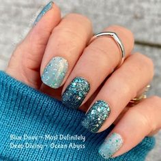 Nail Dipping Powder Colors, Nail Parlour, Mani Ideas, Nail Color Combos, Teal Nails, Glitter Manicure, Manicure Nail Designs, November Nails, Summer Manicure